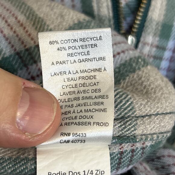 Toad & Co Womens Bodie Dos 1/4 Zip Womens Flannel Shirt Size Large Outdoor - Picture 9 of 13